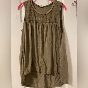 Wild Pearl Textured Olive Green Top